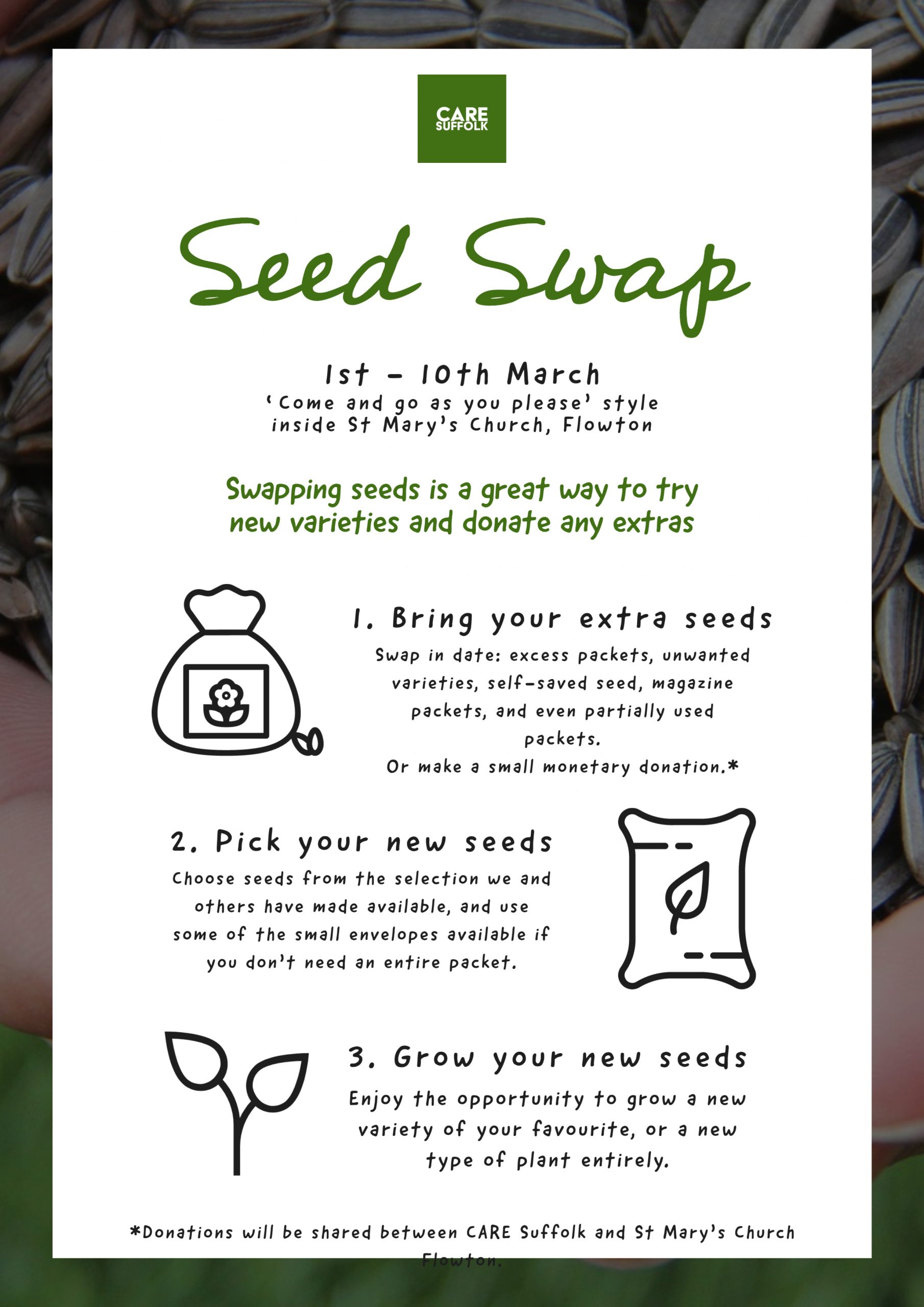CARE Suffolk Seed Swap 2022 CARE Suffolk
